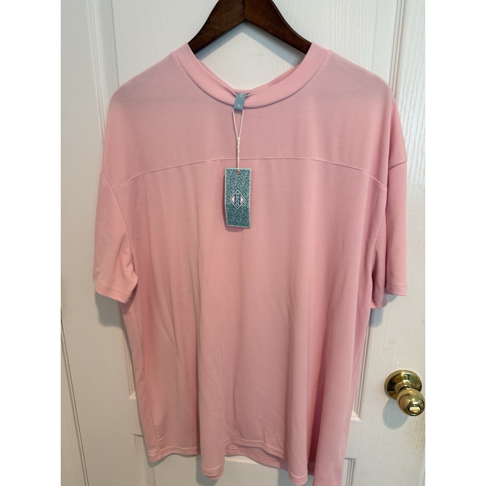 Southern Shirt Co Women's Relaxed Essential Top Ballet Slipper Pink XL NWT